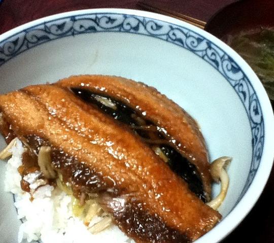 サンマの蒲焼き丼 2012-6-12 サンマの蒲焼き丼,お昼ご飯